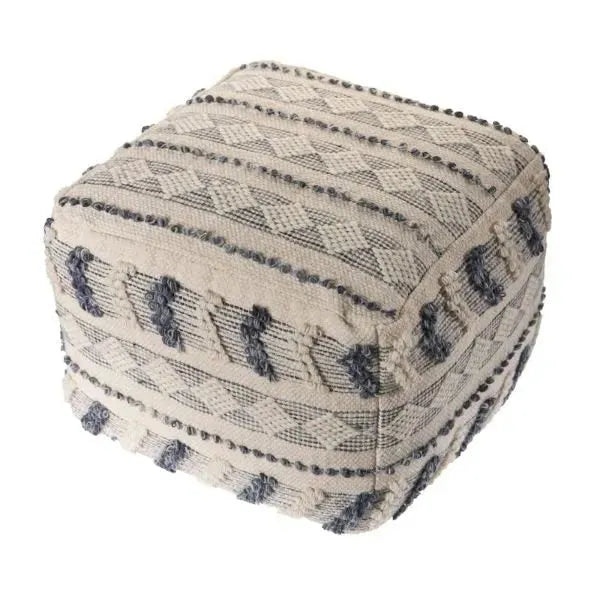 Morningside 99764NVI Navy/Ivory Pouf