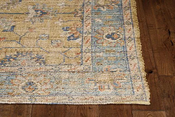 Morris 2231 Karissa Gold/Lt. Blue Rugs - Rug & Home