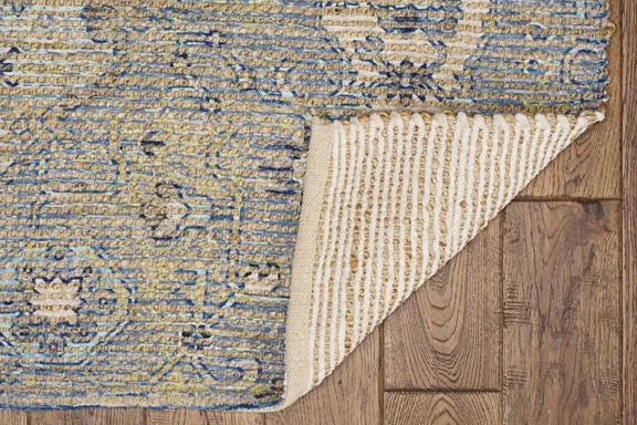 Morris 2232 Gramercy Blue/Yellow Rugs - Rug & Home