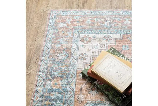 Myers Park Myp03 Rust/Blue Rug - Rug & Home