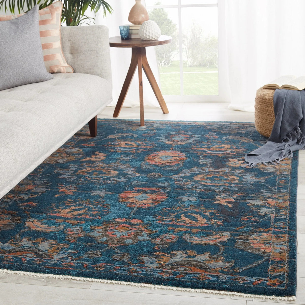 Myriad Myd04 Milana Blue/Blush Rug - Rug & Home