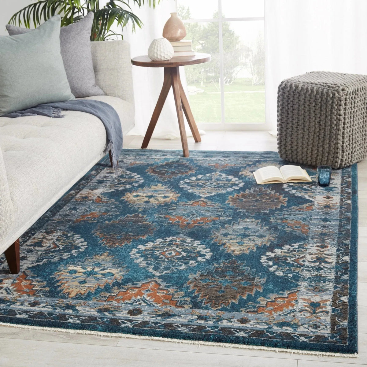 Myriad Myd10 Lia Blue/Rust Rug