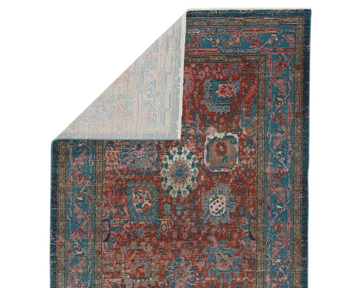 Myriad MYD11 Teal/Rust Rug - Rug & Home