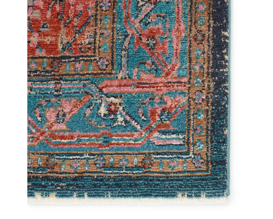 Myriad MYD11 Teal/Rust Rug - Rug & Home