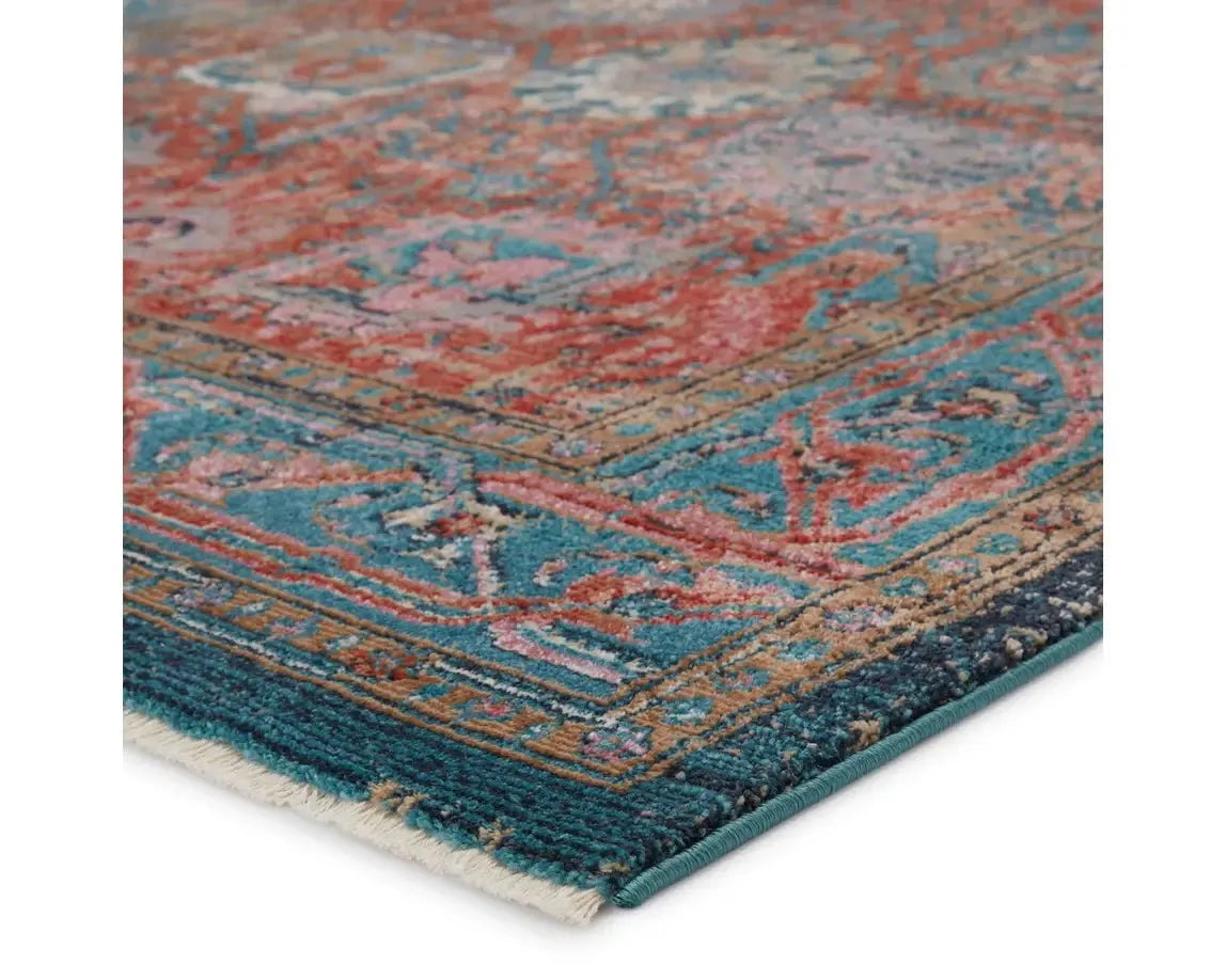 Myriad MYD11 Teal/Rust Rug - Rug & Home