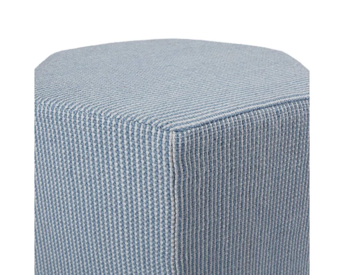 Mysa MSA02 Blue/White Pouf - Rug & Home