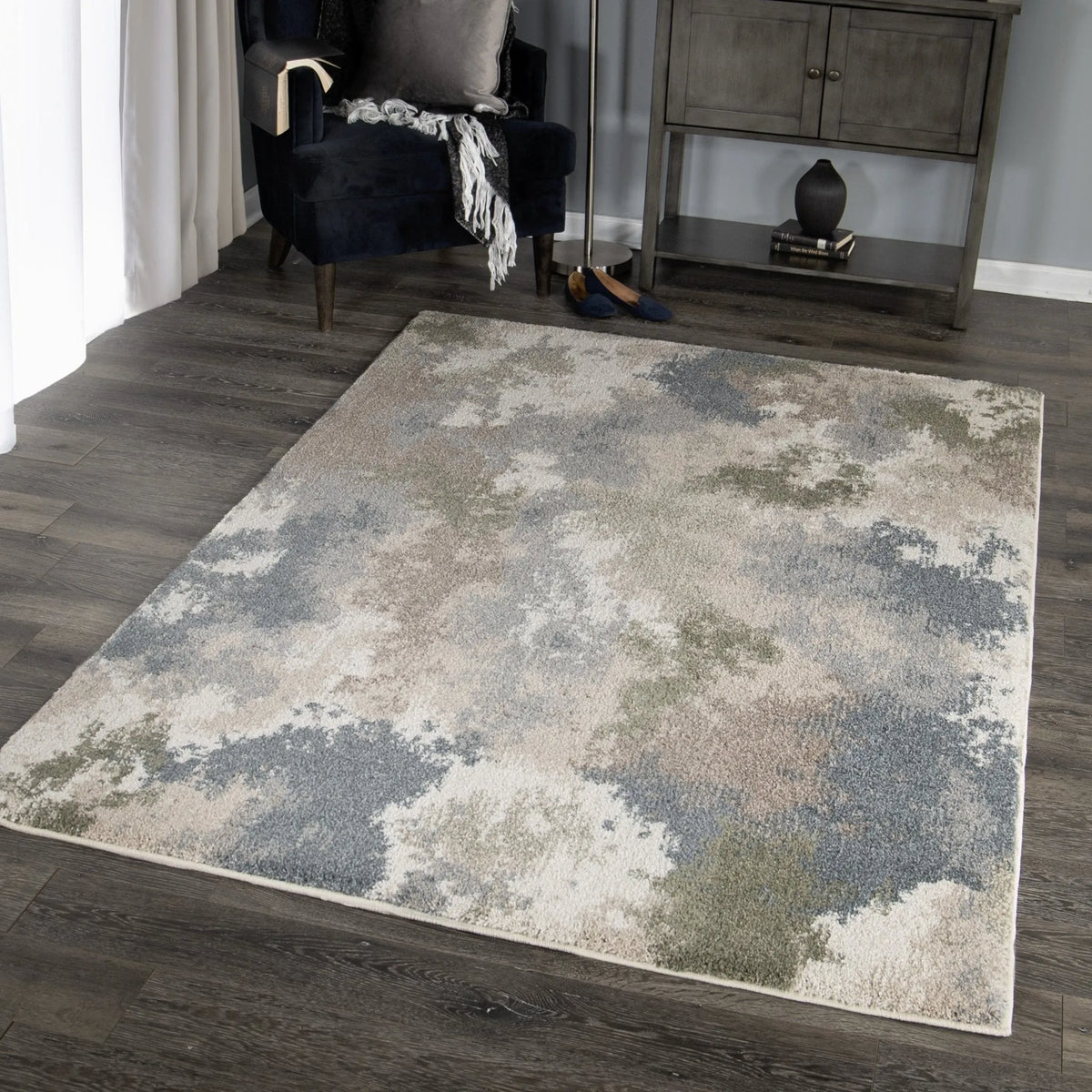 Mystical 7014 Dreamy Muted Blue Rug - Rug & Home