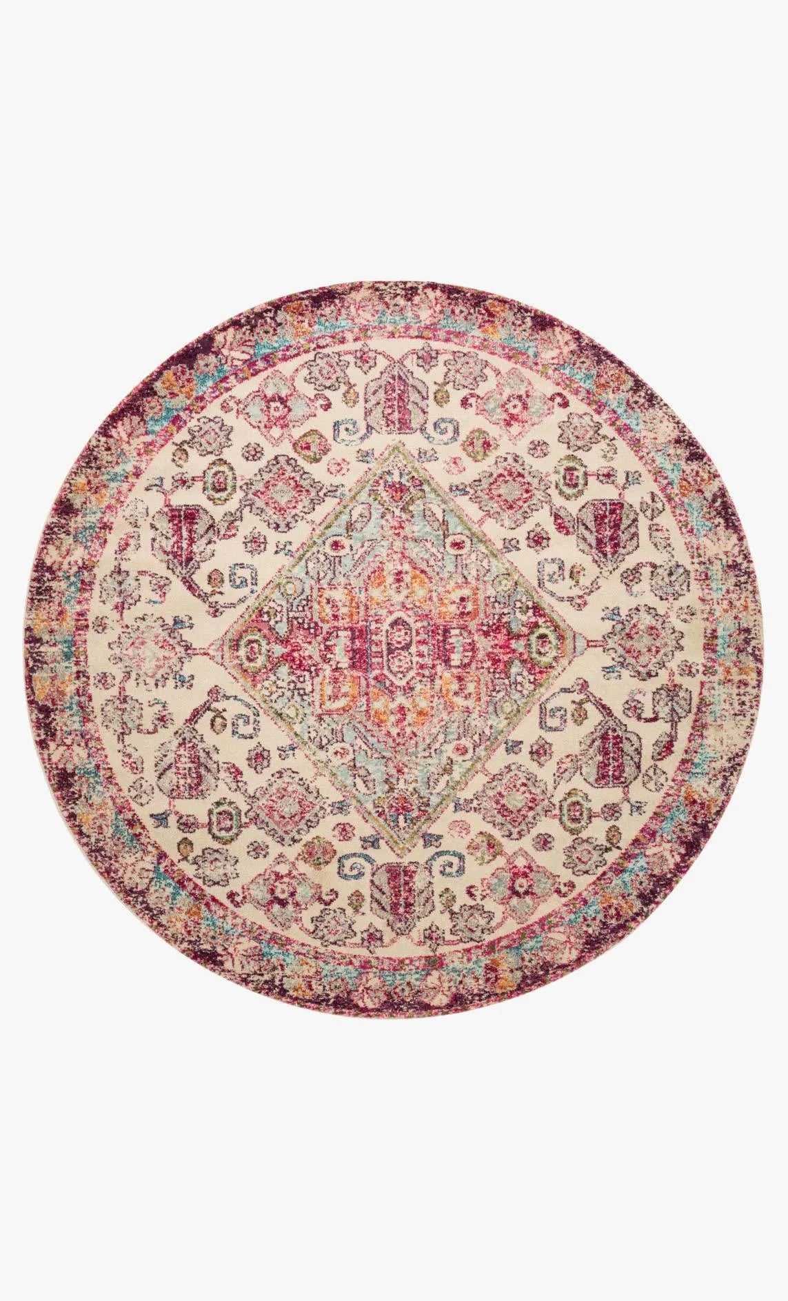 Nadia NN-03 Aqua/Pink Rug - Rug & Home