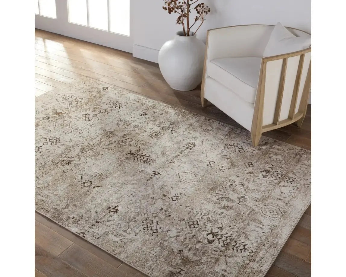 Nadine NDN03 Cream/Grey Rug - Rug & Home