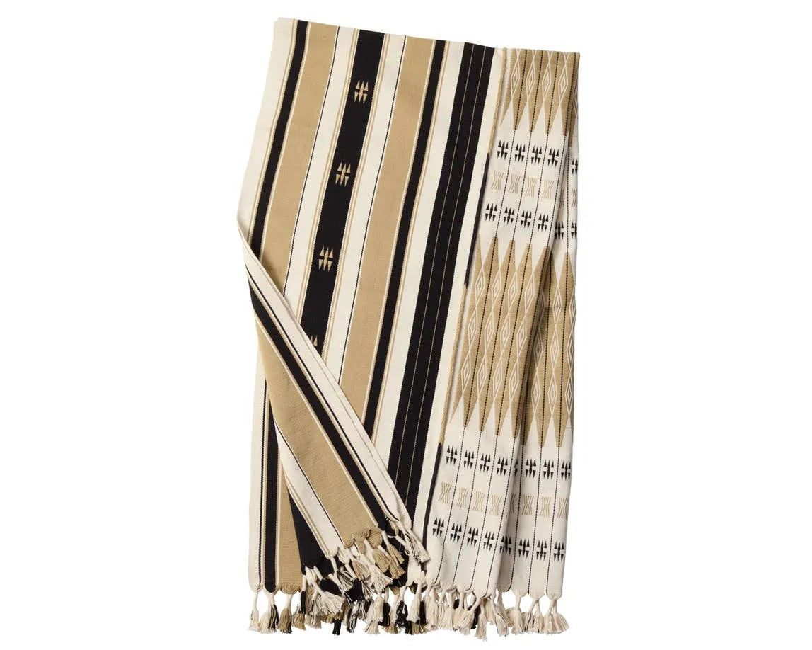 Nagaland Throw NGD08 Gold Throw Blanket - Rug & Home