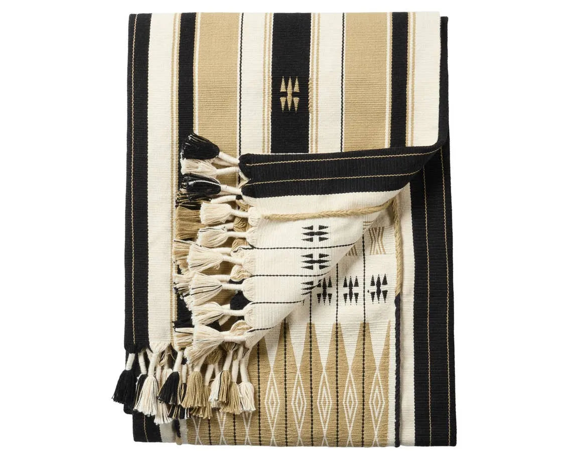 Nagaland Throw NGD08 Gold Throw Blanket - Rug & Home