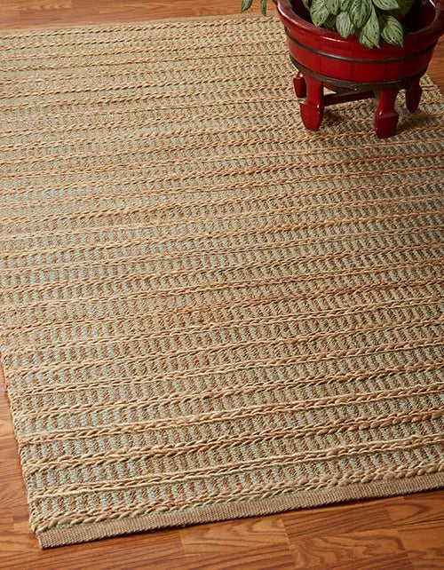 Natural 03317SEF Seafoam Rug - Rug & Home