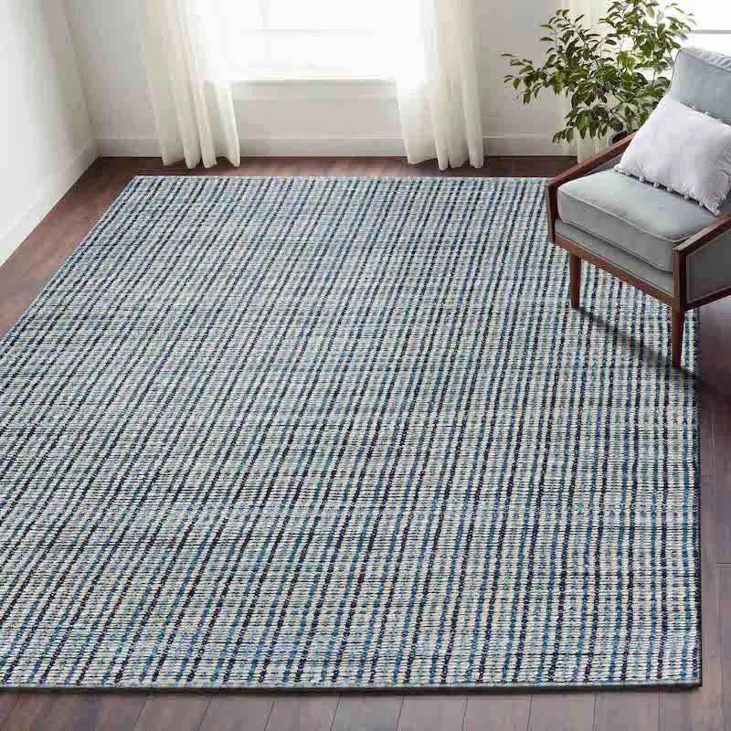 Natural 81433BIL Bleach/Ivory Blue Rug