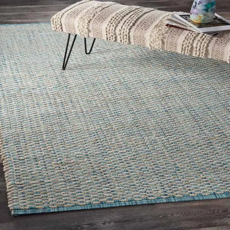 Natural 81436BIL Bleach/Ivory Blue Rug