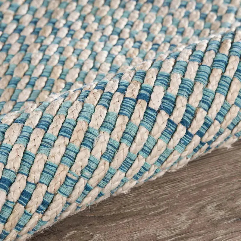 Natural 81436BIL Bleach/Ivory Blue Rug
