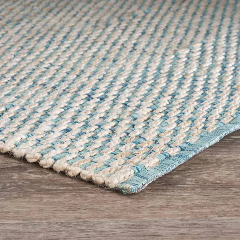 Natural 81436BIL Bleach/Ivory Blue Rug