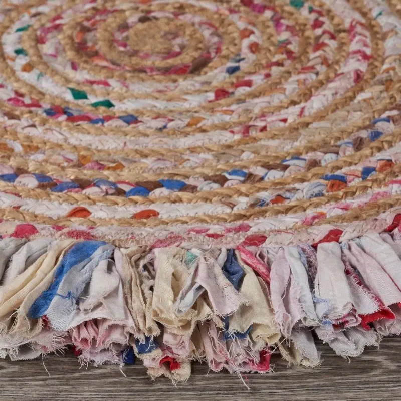 Natural Jute Lr03383 White/Multi/Natural Rug