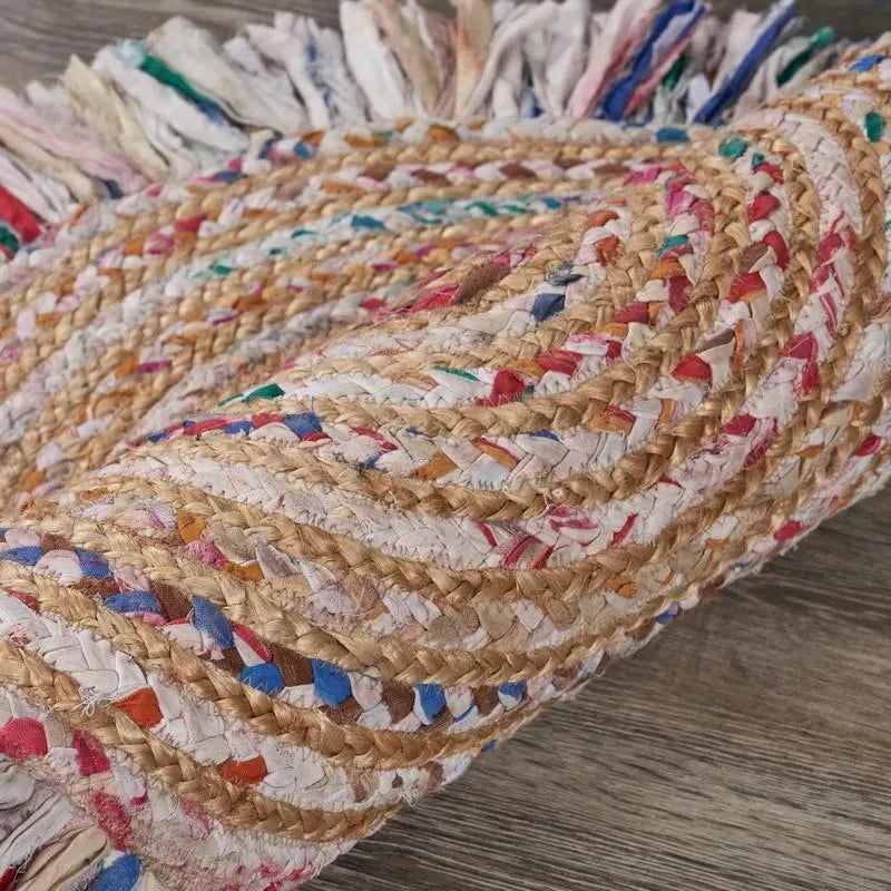 Natural Jute Lr03383 White/Multi/Natural Rug