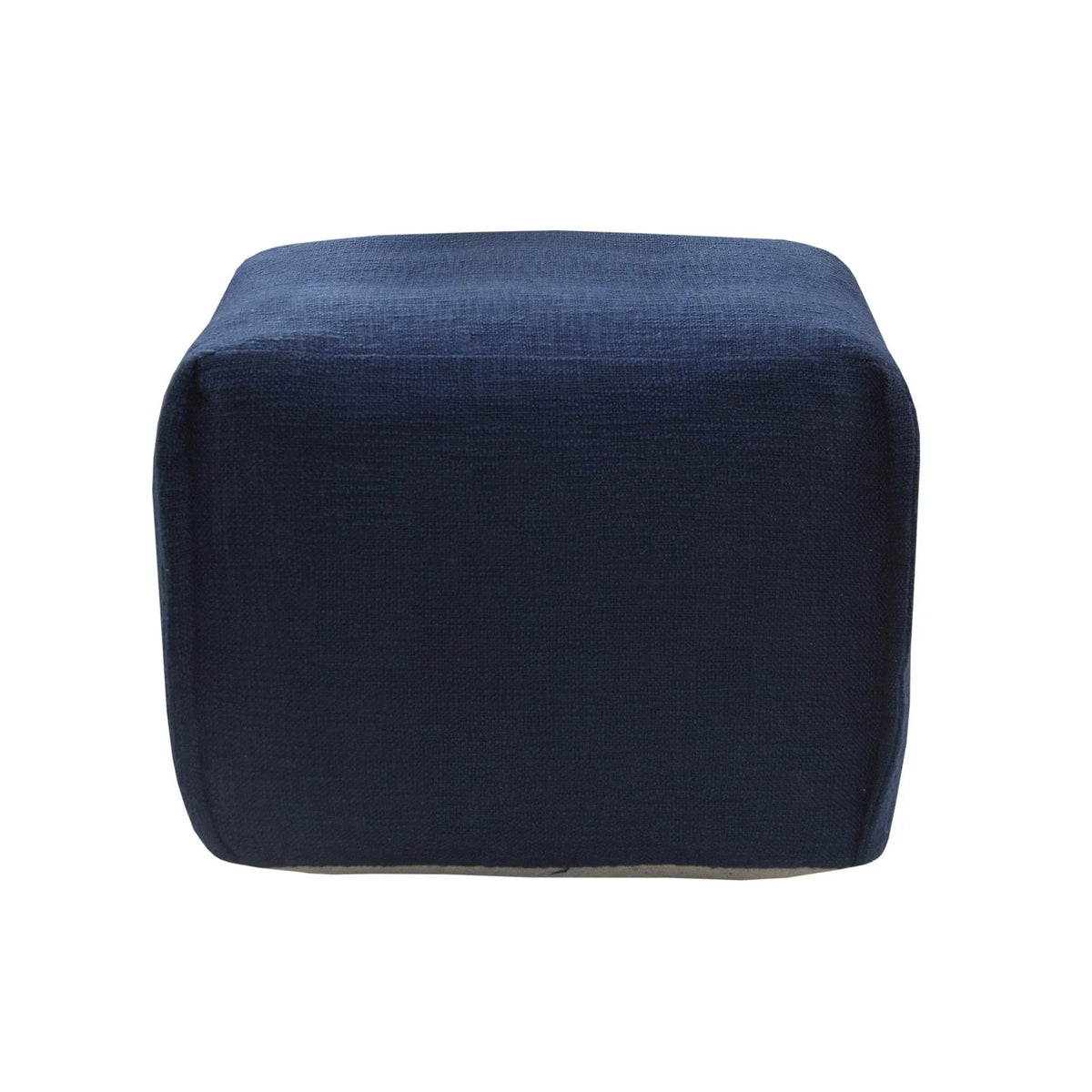 Natural Lr34033 Navy Pouf - Rug & Home