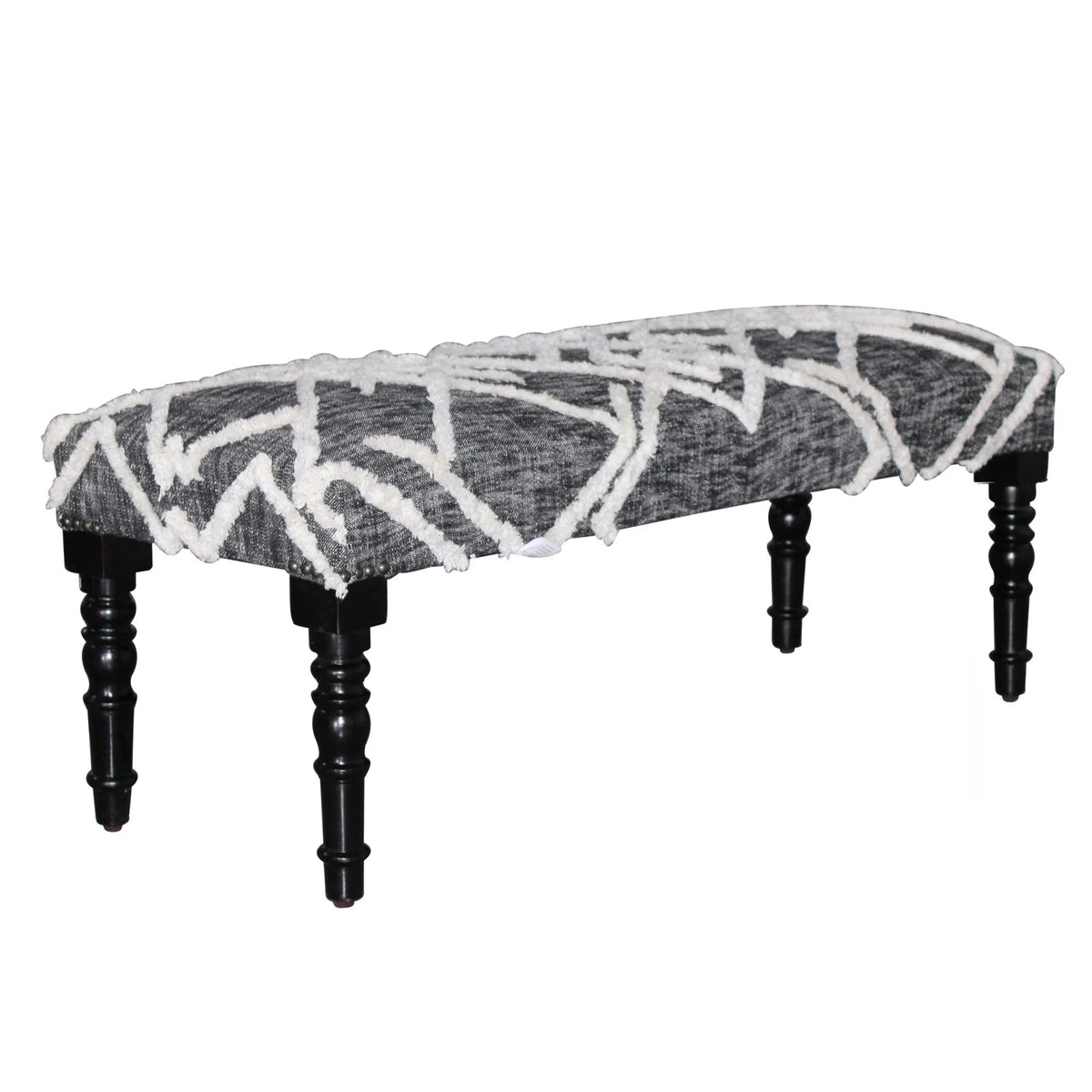 Natural Lr99067 Black/Gray Bench - Rug & Home