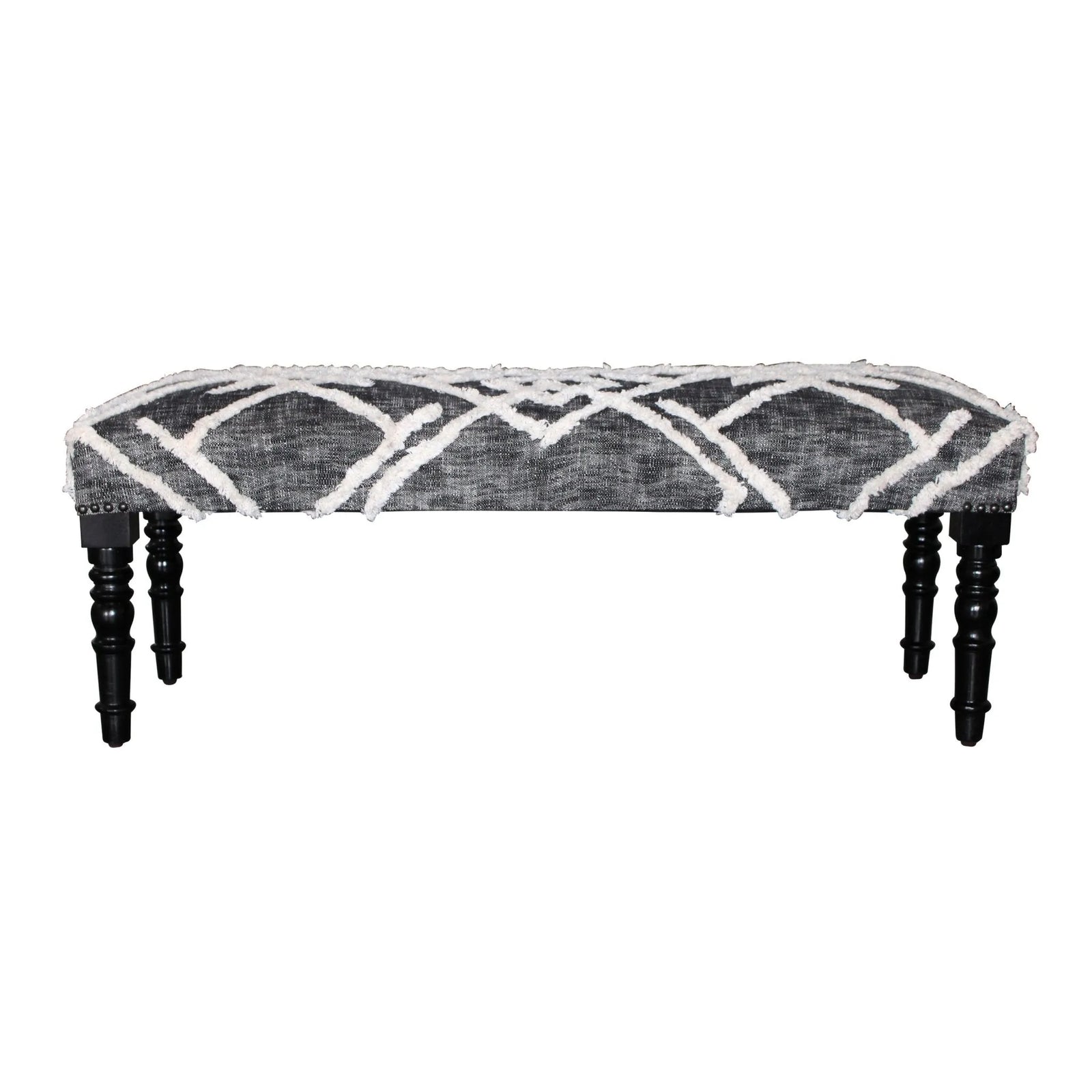 Natural Lr99067 Black/Gray Bench - Rug & Home