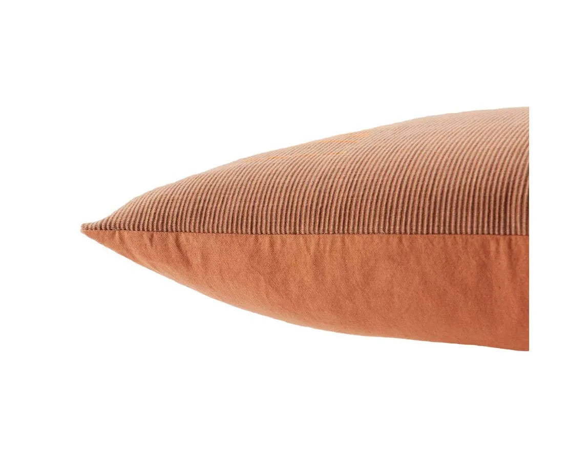 Navida NAD01 Warm Taupe/Terracotta Pillow - Rug & Home