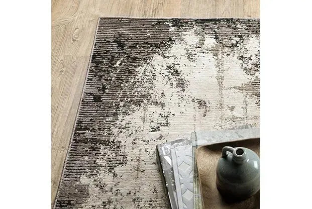 Nebulous 7151E Grey/Ivory Rug
