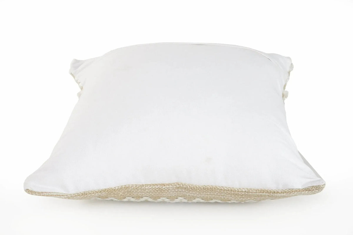 Neutral Textured Embroidered LR07454 Throw Pillow