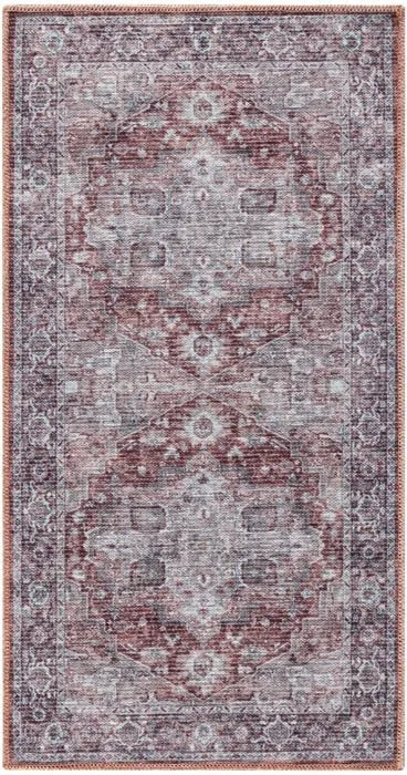 Nicole Curtis Machine Washable Series 1 SR101 Ivory/Brick Rug - Rug & Home