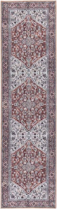 Nicole Curtis Machine Washable Series 1 SR104 Brick/Ivory Rug - Rug & Home