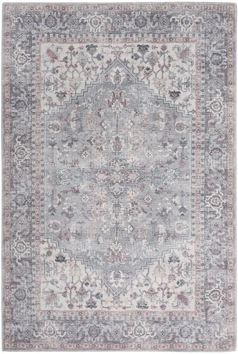 Nicole Curtis Machine Washable Series 1 SR104 Grey Rug - Rug & Home