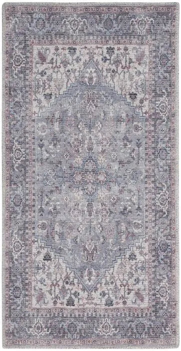 Nicole Curtis Machine Washable Series 1 SR104 Grey Rug - Rug & Home