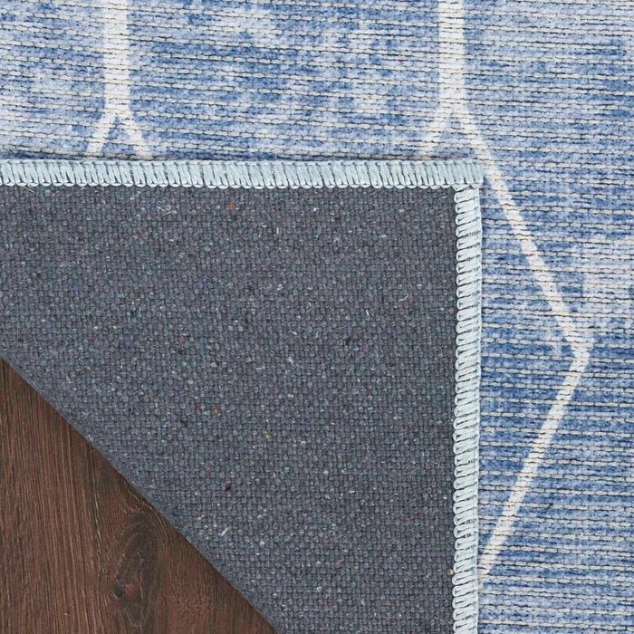 Nicole Curtis Machine Washable Series 1 SR107 Blue Rug - Rug & Home