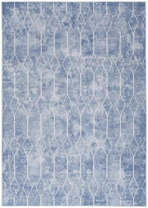 Nicole Curtis Machine Washable Series 1 SR107 Blue Rug - Rug & Home