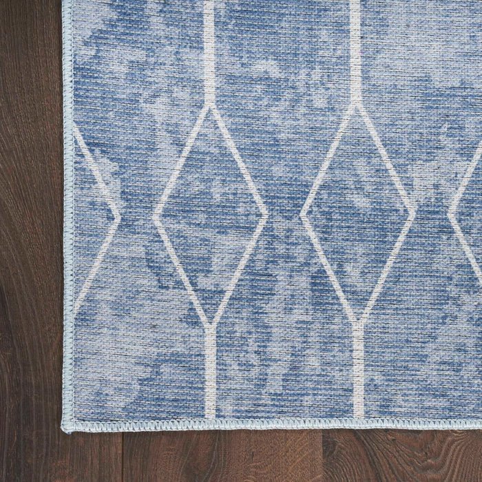 Nicole Curtis Machine Washable Series 1 SR107 Blue Rug - Rug & Home