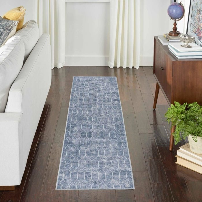 Nicole Curtis Machine Washable Series 1 SR107 Blue Rug - Rug & Home