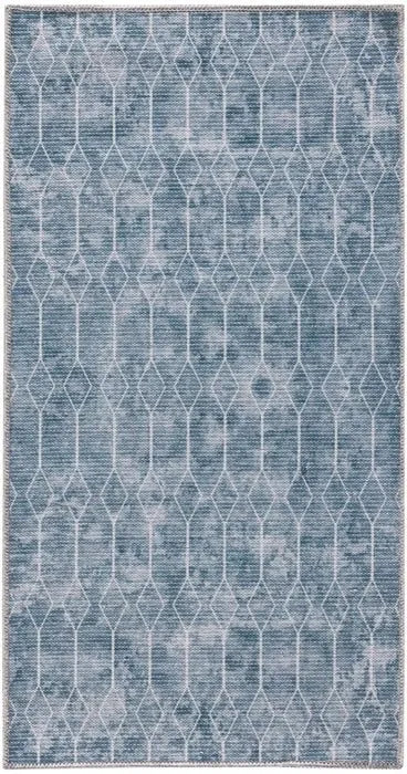 Nicole Curtis Machine Washable Series 1 SR107 Blue/Grey Rug - Rug & Home