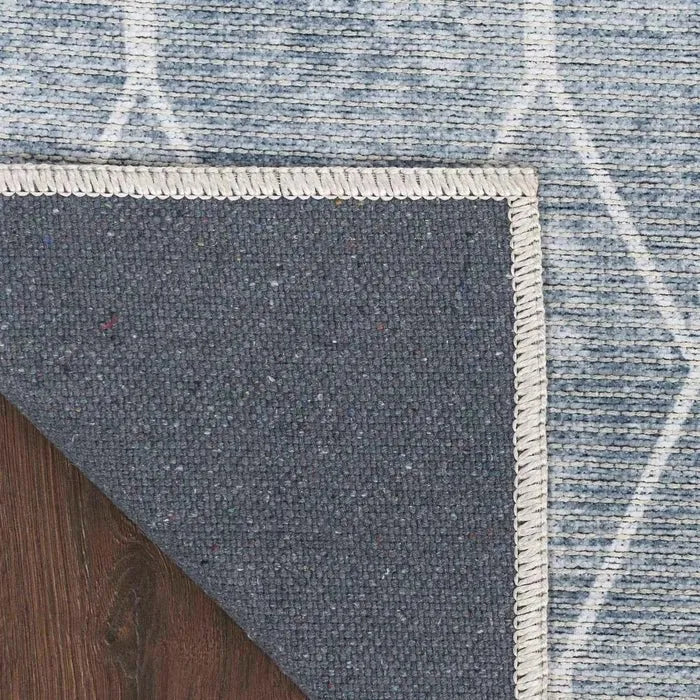 Nicole Curtis Machine Washable Series 1 SR107 Blue/Grey Rug - Rug & Home