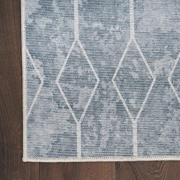 Nicole Curtis Machine Washable Series 1 SR107 Blue/Grey Rug - Rug & Home