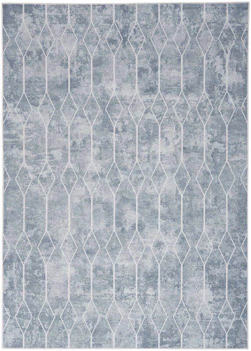 Nicole Curtis Machine Washable Series 1 SR107 Blue/Grey Rug - Rug & Home