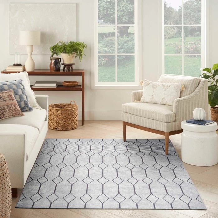 Nicole Curtis Machine Washable Series 1 SR107 Ivory/Grey Rug - Rug & Home