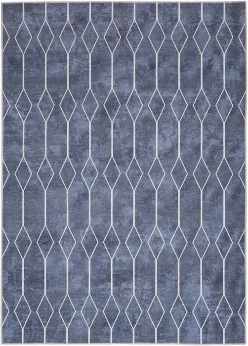 Nicole Curtis Machine Washable Series 1 SR107 Navy Rug - Rug & Home