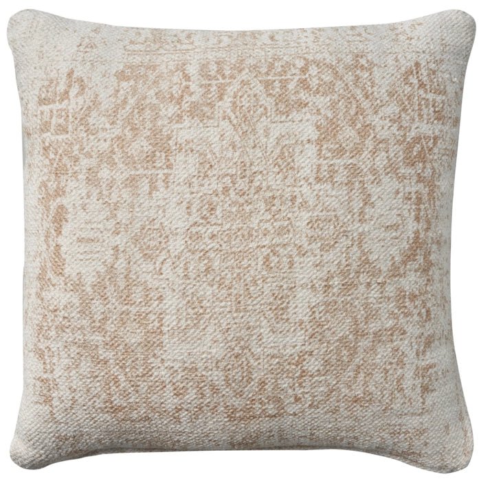 Nicole Curtis Pillow VJ020 Ivory Beige Pillow - Rug & Home