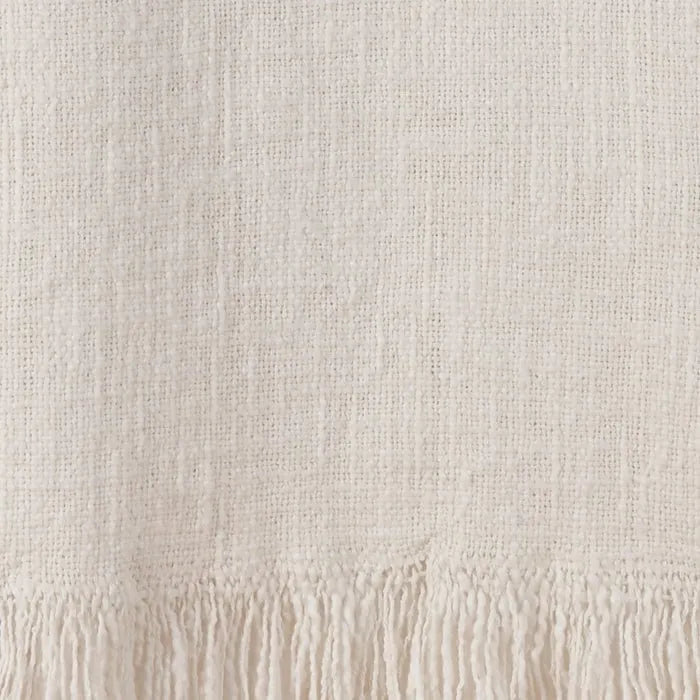 Nicole Curtis Pillow ZH127 Ivory Throw Blanket - Rug & Home