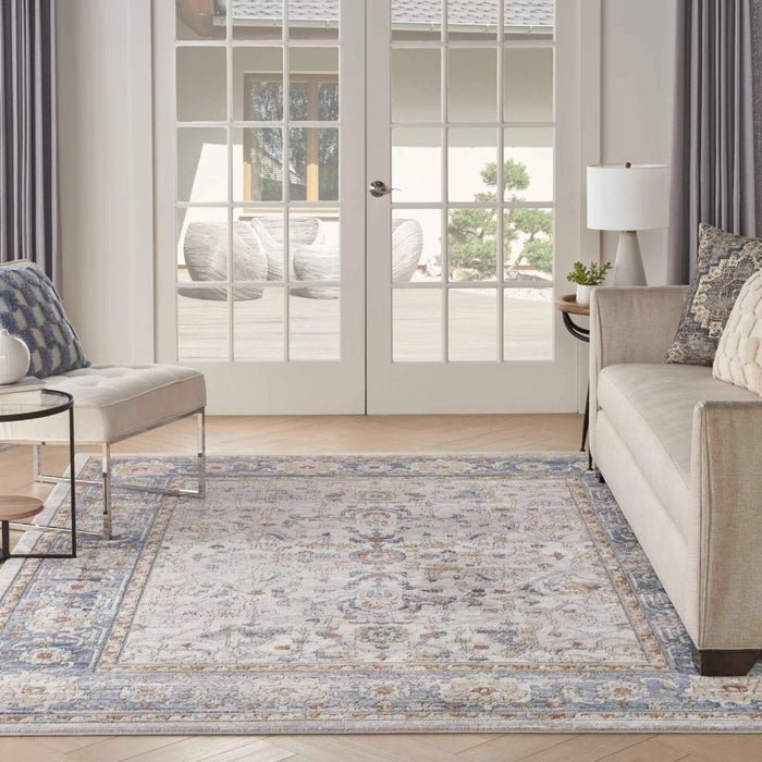 Nicole Curtis Series 4 SR402 Cream/Blue Rug - Rug & Home