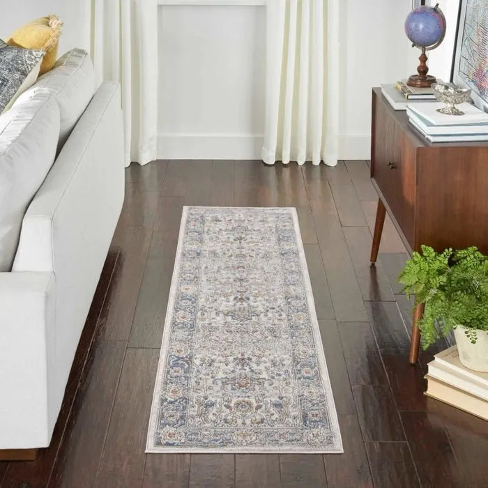 Nicole Curtis Series 4 SR402 Cream/Blue Rug - Rug & Home