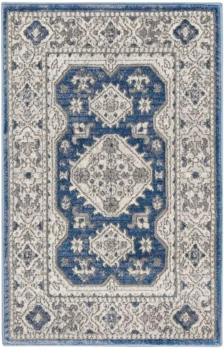 Nicole Curtis Series 4 SR403 Grey/Navy Rug - Rug & Home