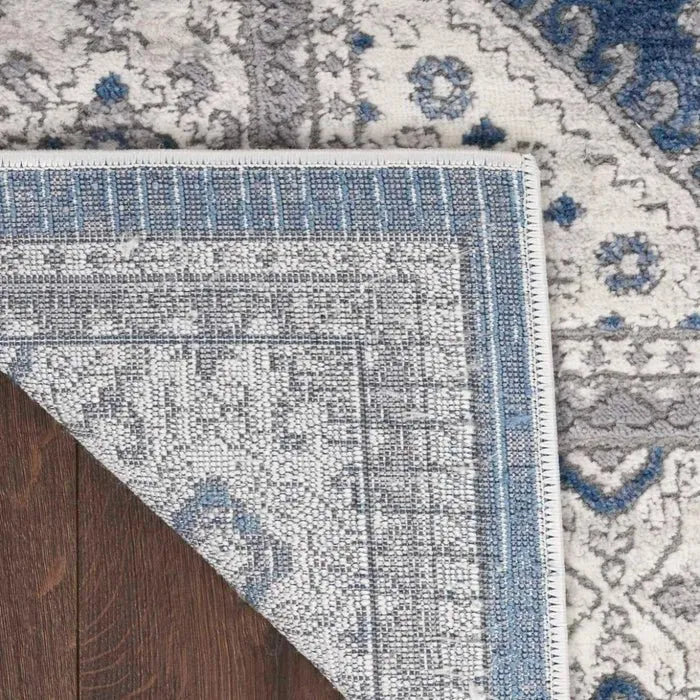 Nicole Curtis Series 4 SR403 Grey/Navy Rug - Rug & Home