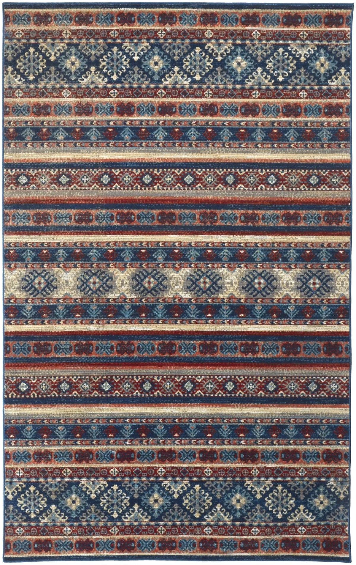 Nolan 39Atf Blue/Rust Rug - Rug & Home