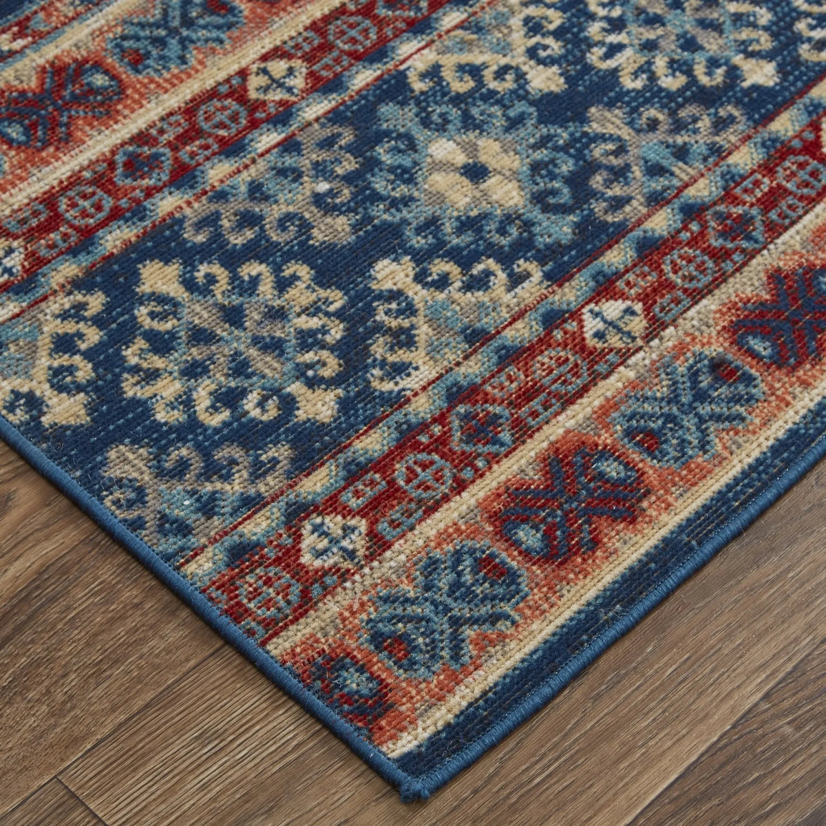 Nolan 39Atf Blue/Rust Rug - Rug & Home